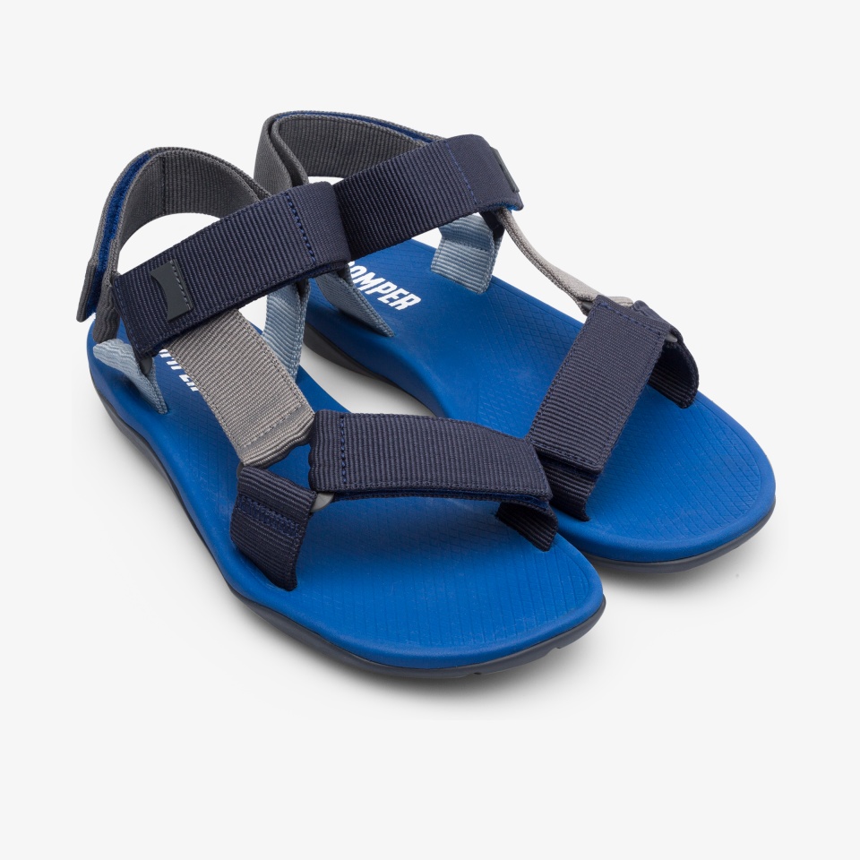 Camper Match Blue/Grey - Camper Mens Sandals ||0325-KOTDE||